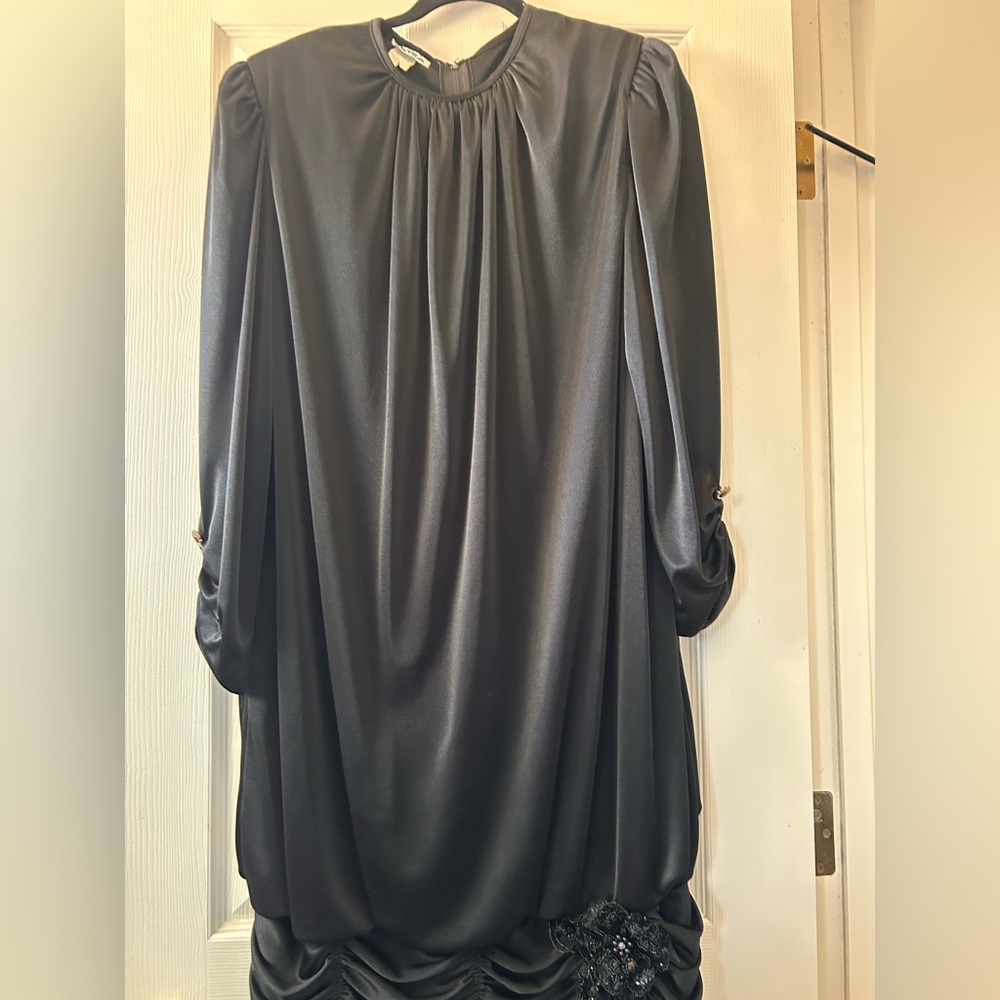 Patra vtg drop waist Black Dress with embellishment